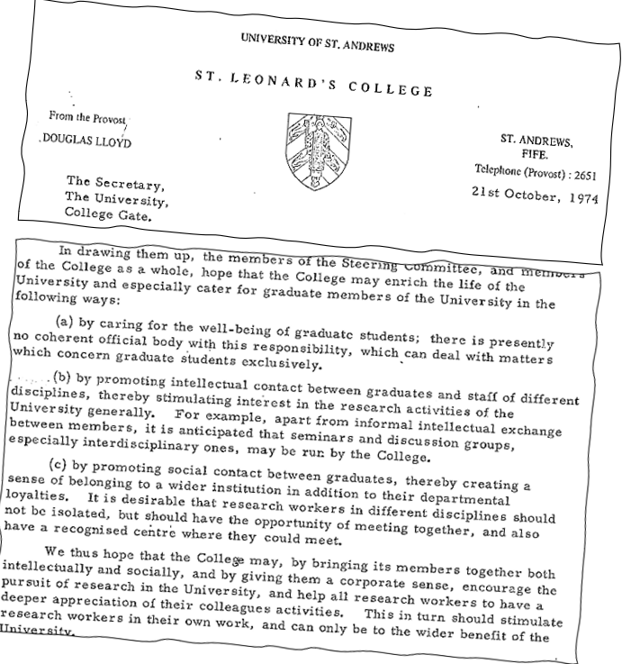 Extract from the Draft Constitution and Bye-laws of St Leonard’s College (21 October 1974)